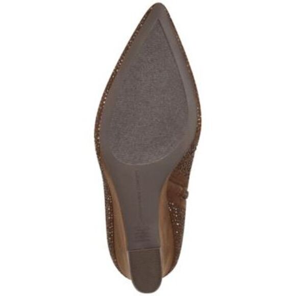 INC Womens Brown Rhinestone Florelle Pointed Toe Wedge Zip-Up Slouch Boot 7 M - Picture 4 of 4